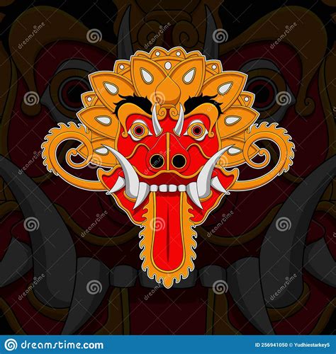 Balinese Barong Mask Vector Illustration 106704718