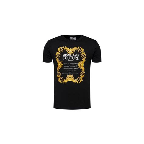 Versace Jeans Couture Jeans Couture Printed Logo Blackgold T Shirt