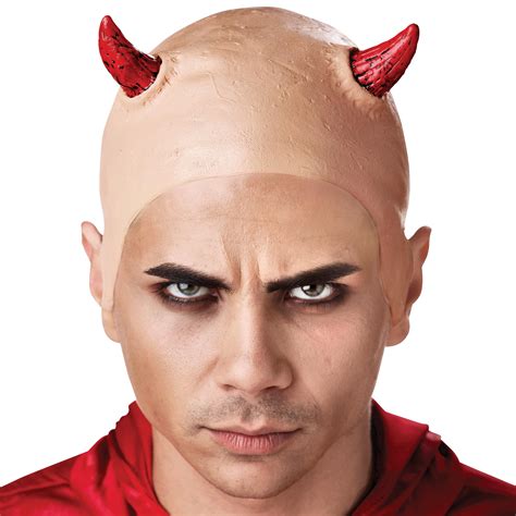 Seasons Evil Devil's Horns Costume Bald Cap, Beige Red, One-Size - Walmart.com - Walmart.com