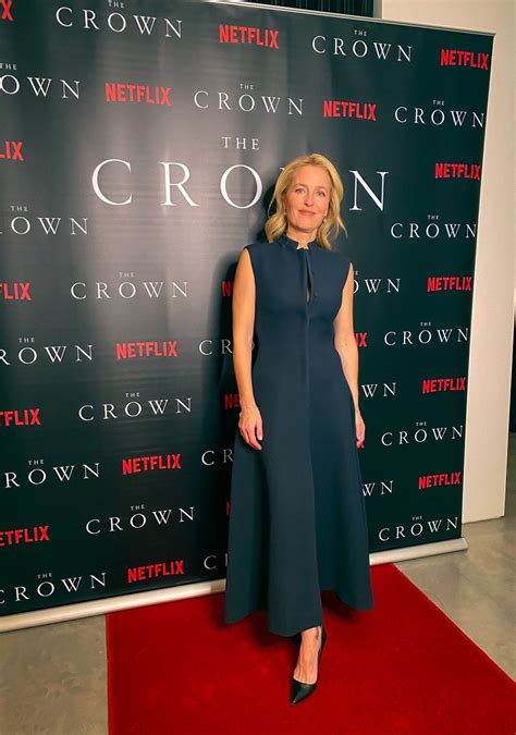 Gillian Anderson At The Crown Season 4 Virtual Premiere From His