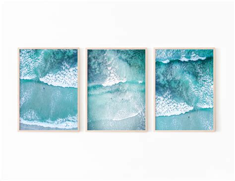 Ocean Art Print Set Of 3 Prints Ocean Print Download Beach Print