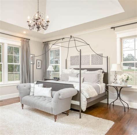Here are several purple paint colors perfect for a bedroom. Sensibly Styled: Greige Master Bedroom | Master bedroom colors, Country bedroom, French country ...