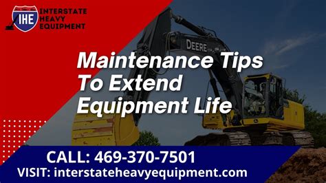 Maintenance Tips To Extend Equipment Life Youtube