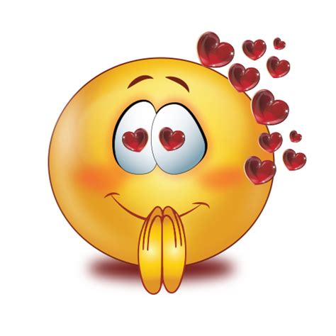 Loving Eyes With Red Glossy Flying Heart Emoji