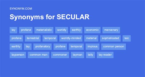 Another Word For Secular Synonyms And Antonyms