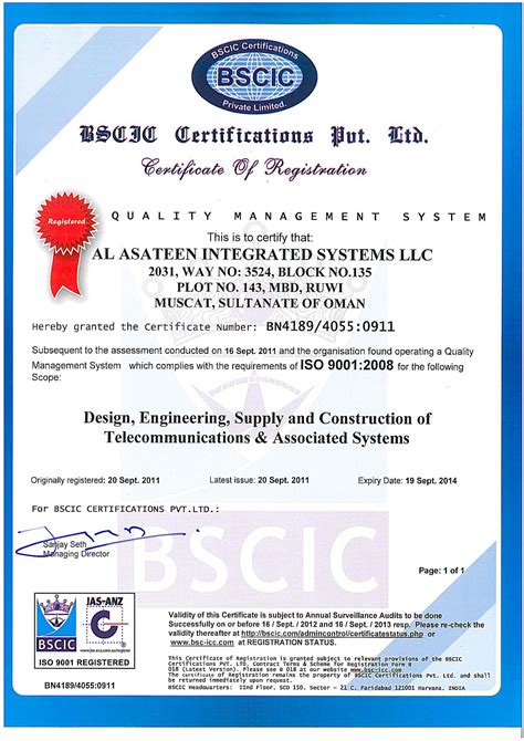 Certifications : Quality of our work, Quality Manual, Quality ...