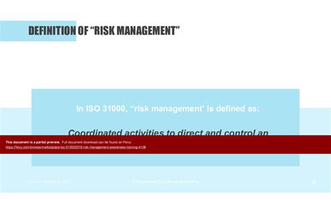 Ppt Iso 310002018 Risk Management Awareness Training 61 Slide Ppt