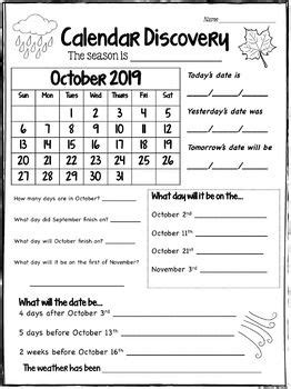 Calendar Worksheets by Alison Hislop | Teachers Pay Teachers | Calendar