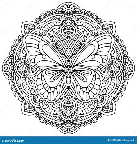 Dibujo Para Colorear Mandala De Flores Y Mariposas Dibujos De Sexiz Pix