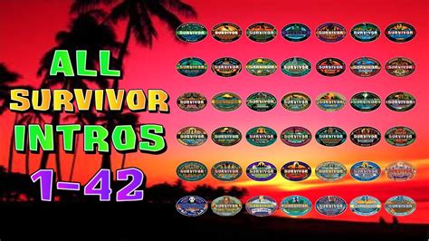 All Survivor Intros Seasons 1 42 Combined Youtube