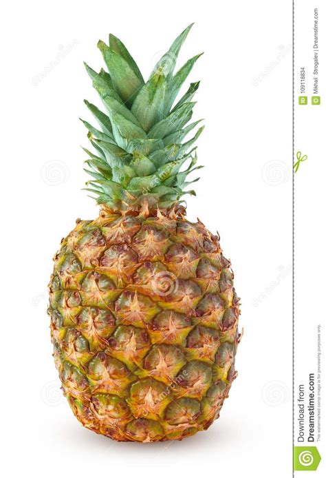 Whole Pineapple Isolated On A White Stock Photo Image Of Diet