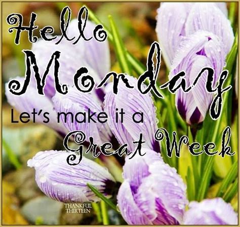 Hello Monday Lets Make It A Great Week Pictures Photos And Images For