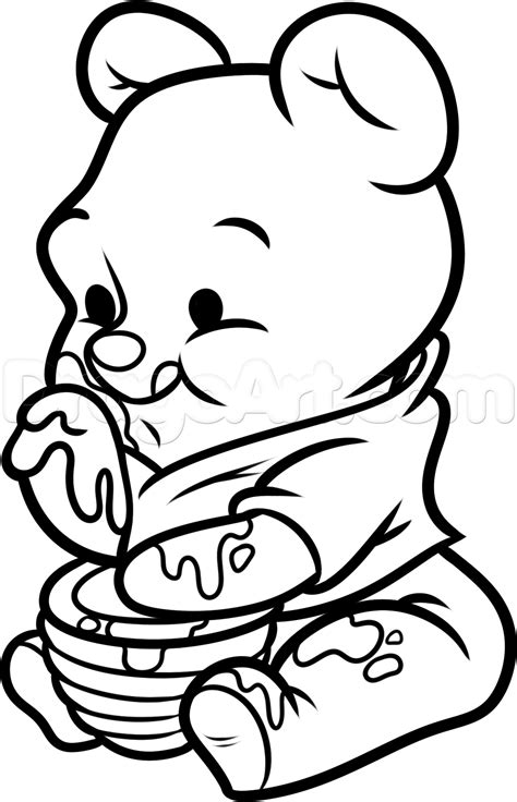 How To Draw Chibi Winnie The Pooh Pooh Bear Step By Step Disney Characters Cartoons Draw