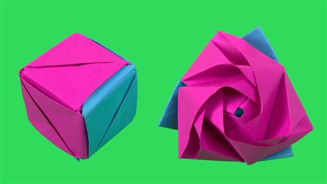 Magic Rose Cube Origami Youtube