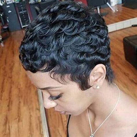 Pixie Cut Human Hair Wig Wave Brazilian Human Hair For Black Women Natural Soft Ebay