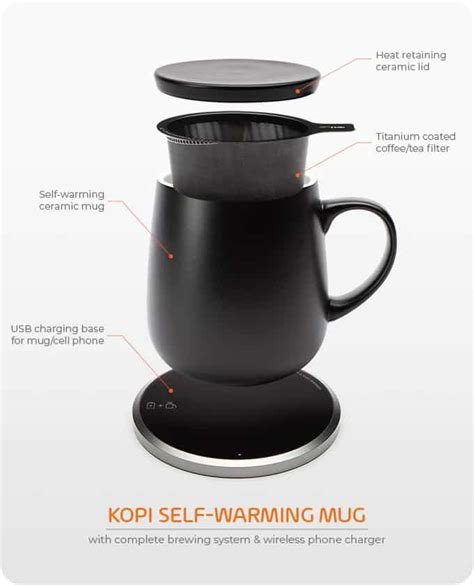 They're great for keeping your tea or coffee at a consistent temperature. Self-warming coffee mug + brew system + wireless charger ...