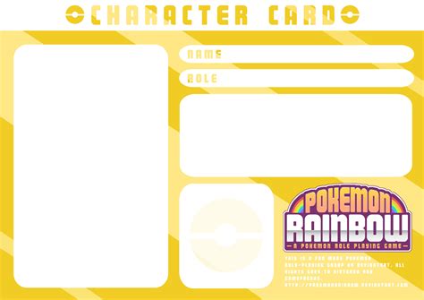 Character Card Template Golden Trainer By Ry Spirit On Deviantart