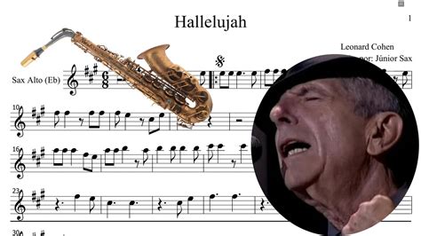 Partitura Sax Alto Hallelujah Leonard Cohen Youtube