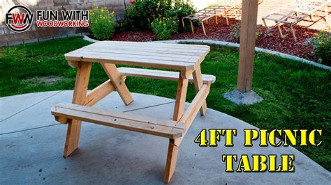 How To Build A 4ft Picnic Table Youtube