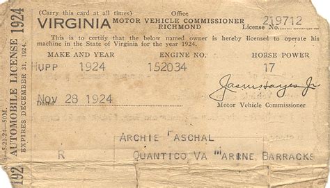 Virginia Drivers License 1924 Explore Passgos Photos On Flickr