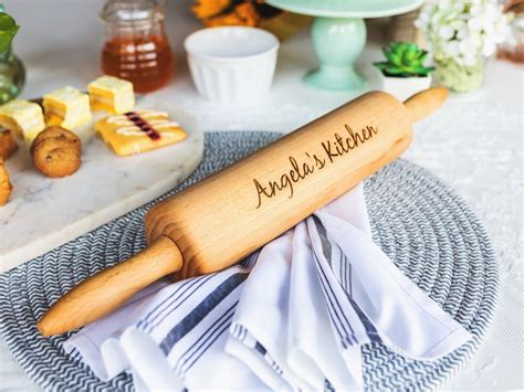 Engraved Rolling Pin Custom Rolling Pin Personalized Rolling Etsy