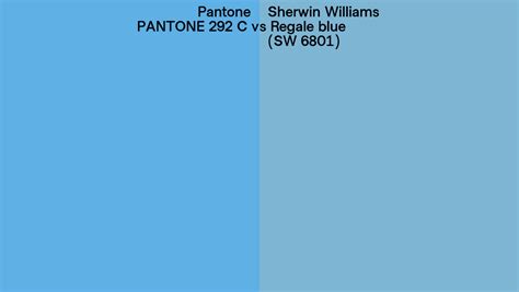 Pantone 292 C Vs Sherwin Williams Regale Blue SW 6801 Side By Side