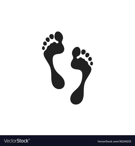 Human Footprint Silhouette Royalty Free Vector Image