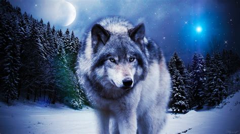 Cool Blue Wolf Wallpapers On Wallpaperdog
