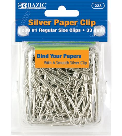 Bazic Paper Clips No Regular Mm Silver Per Pack Case Of Amazon In Office
