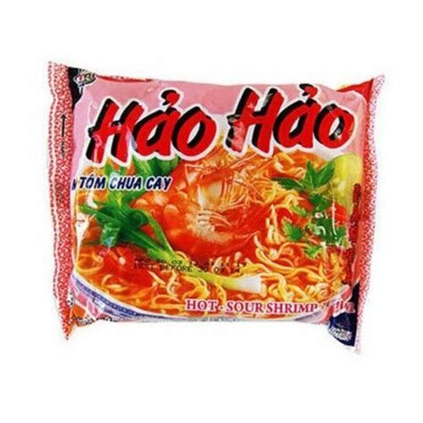 Hao Hao Mi Tom Chua Cay Hot Sour Shrimp Flavor Noodle 27oz Pack