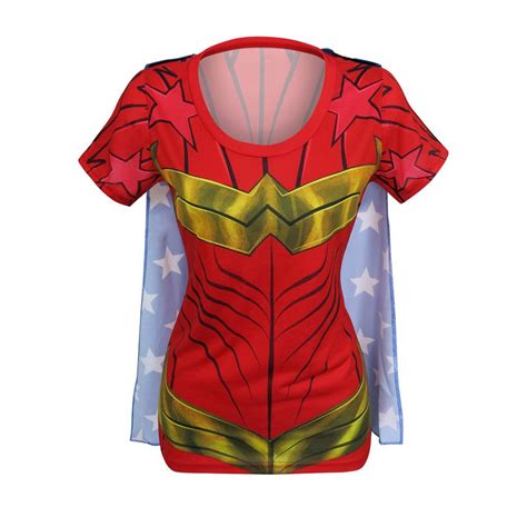 Wonder Woman Sublimated Caped Womens T Shirt