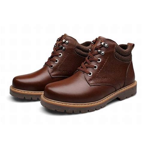 New Martin Boots Men Autumn Winter Genuine Leather Ankle Boots Fashion
