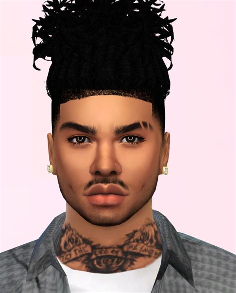 Jarome Fro Sims 4 Cc Custom Content Black Male Hairstyle Black 551