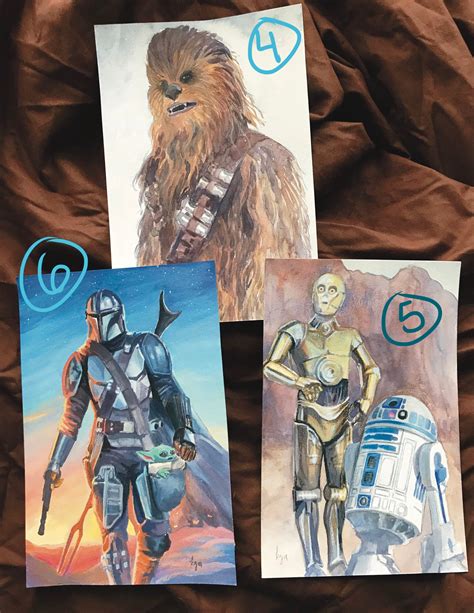 Original 6 X 9 Watercolor Star Wars Inspired Fan Etsy