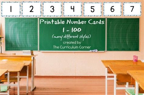 Choose One Of These Sets Of Printable Number Cards For Display In Your