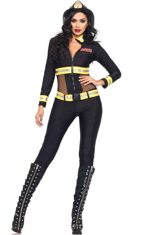 red blaze sexy firefighter costume women s costumes