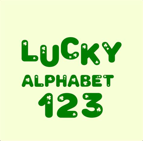 Shamrock Font St Patrick Alphabet Lucky Letters 32 Etsy
