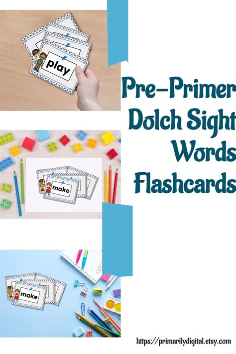 Pre Primer Dolch Sight Words Flashcards Sight Word Flashcards