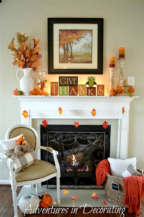 A Natural Autumn Fireplace Display In Orange — Homebnc