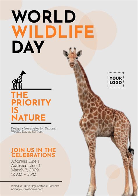 Free World Wildlife Day Poster Templates