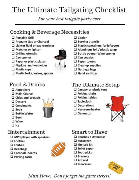 The Ultimate Tailgating Checklist For Your Best Party Ever Artofit