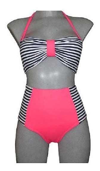 trajes de baño mujer bikini cintura alta monokinis trikinis dama playa 399 00 en