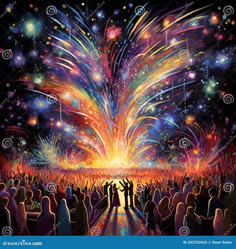 Radiant Rendezvous: Where Light and Fun Collide Stock Illustration