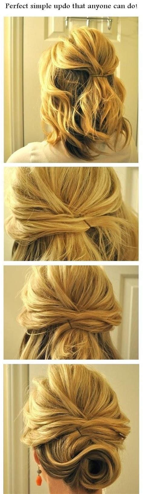 Ahead we rounded up a list of quick and easy hairstyles for medium length hair we know for sure you can manage on your own. 14 Easy Step by Step Updo Hairstyles Tutorials - Pretty ...