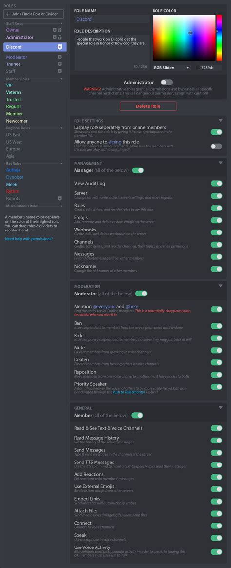 Aesthetic Discord Roles Template