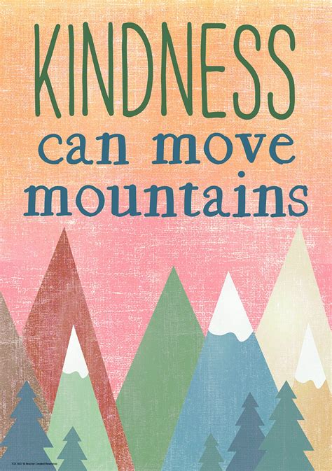 Kindness Can Move Mountains Positive Poster 882319021064
