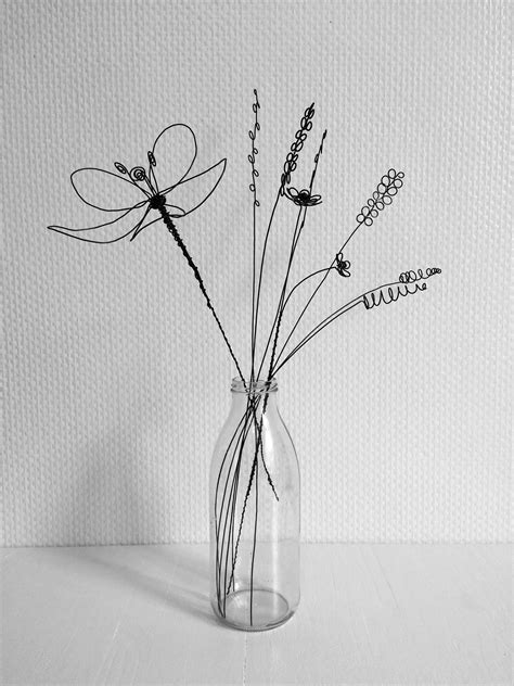 Bouquet De 10 Fleurs 3d En Fil De Fer Recuit Pâquerette Et Etsy