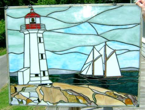 Peggys Cove By William Blodgett Stained Glass Panels Stained Glass