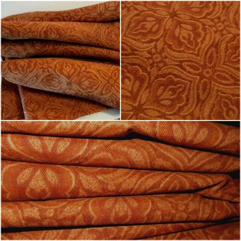 188 X 56 Over 5 Yard Burnt Orange Brown Fabric Material Quilting