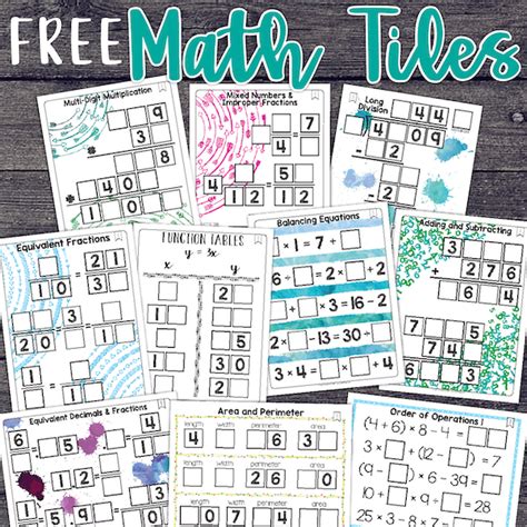 Free Math Tiles Teacher Thrive